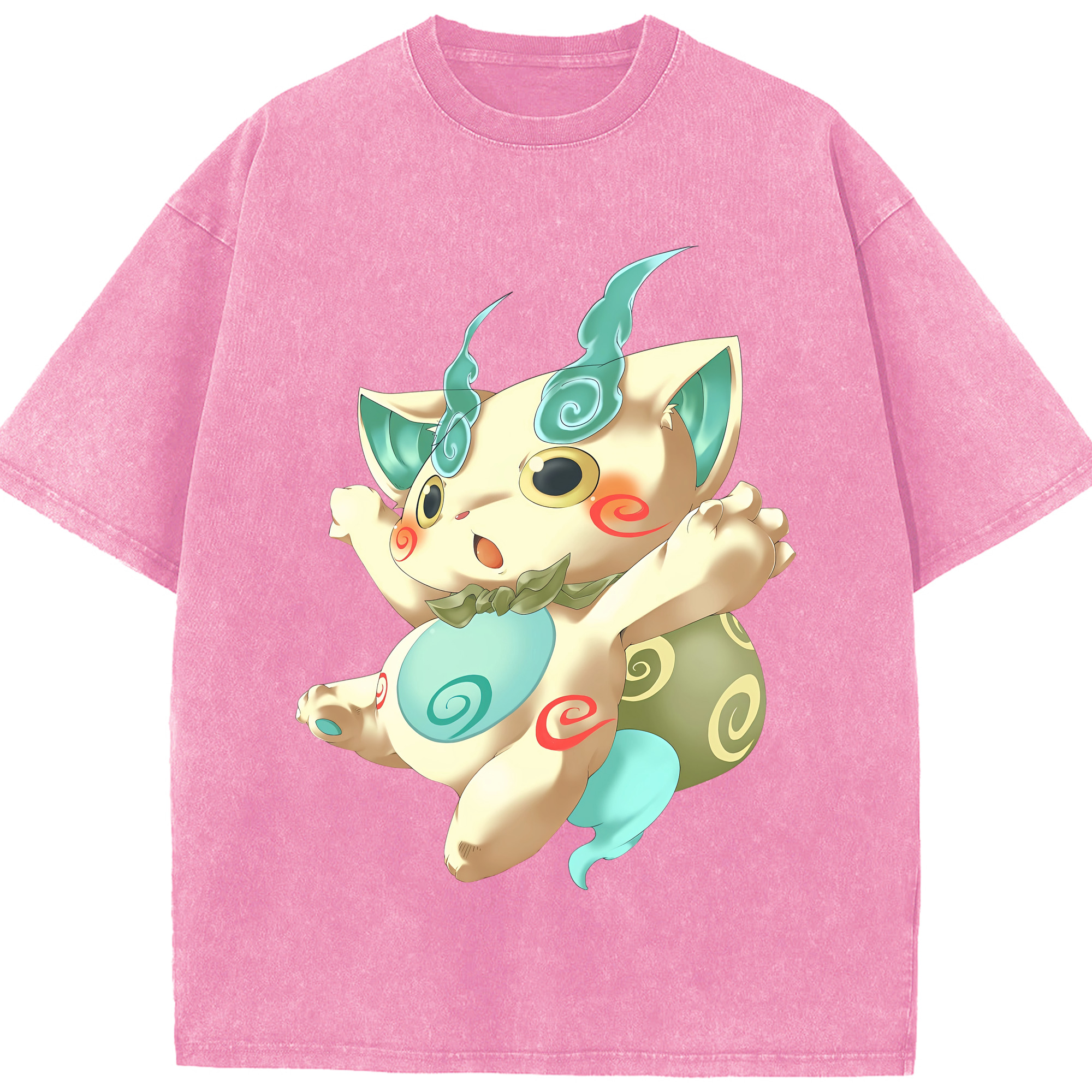 （画像用） 妖怪ウォッチ Yo-kai Watch 綿100% ヴィンテージ風 半袖Tシャツ（フロントプリント）